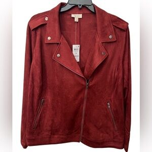 Style & Co, Plus Size Suede Moto Jacket